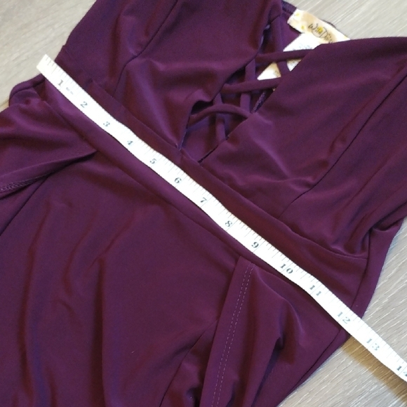 Wild Daisy Burgundy Spaghetti Strap Dress - Picture 12 of 13